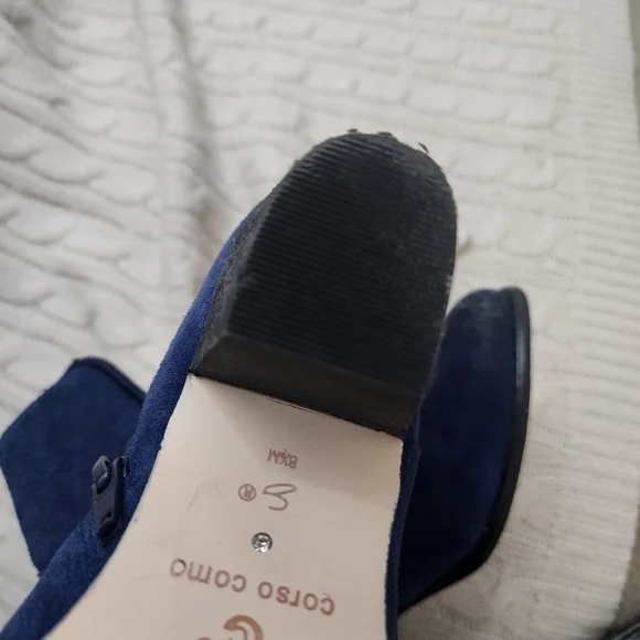Corso Como Navy Suede Studded Booties - Picture 9 of 10